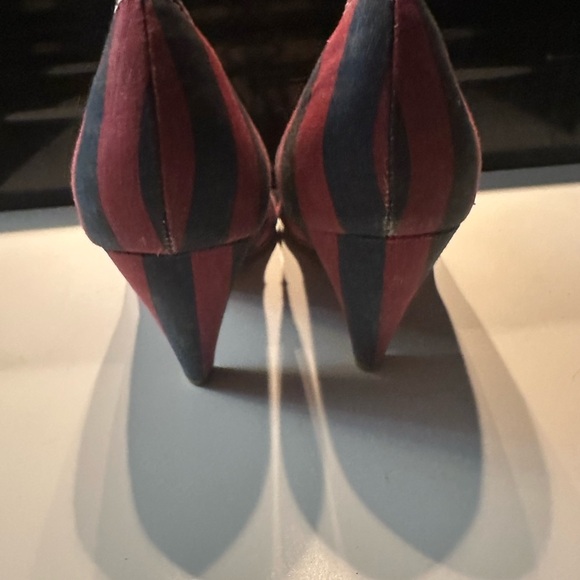 Naughty Monkey Red and Blue Striped Heels - Picture 5 of 5